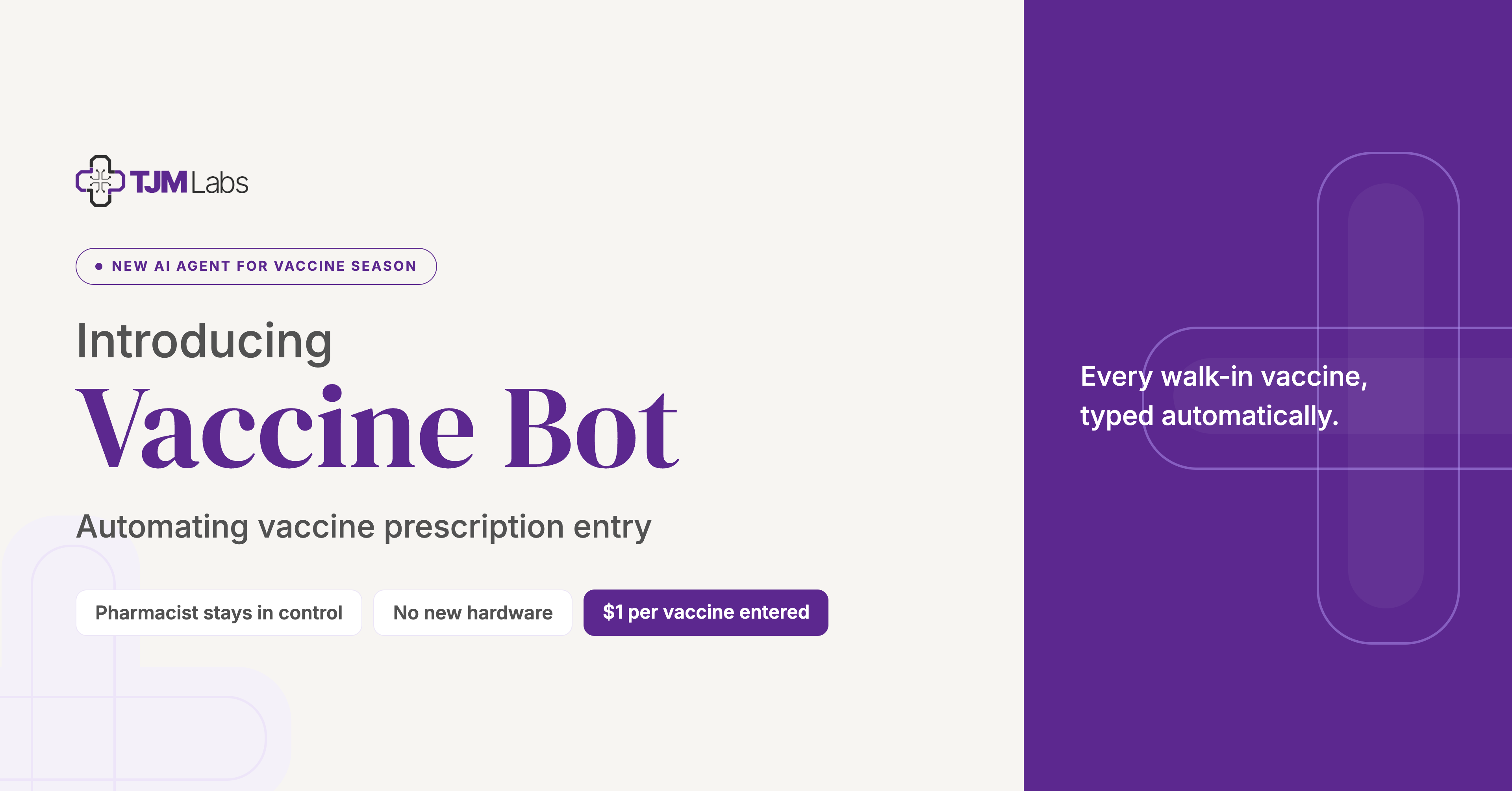 TJM Labs Launches Vaccine Bot Ahead of Flu Season, Expanding Its Pharmacy AI Platform